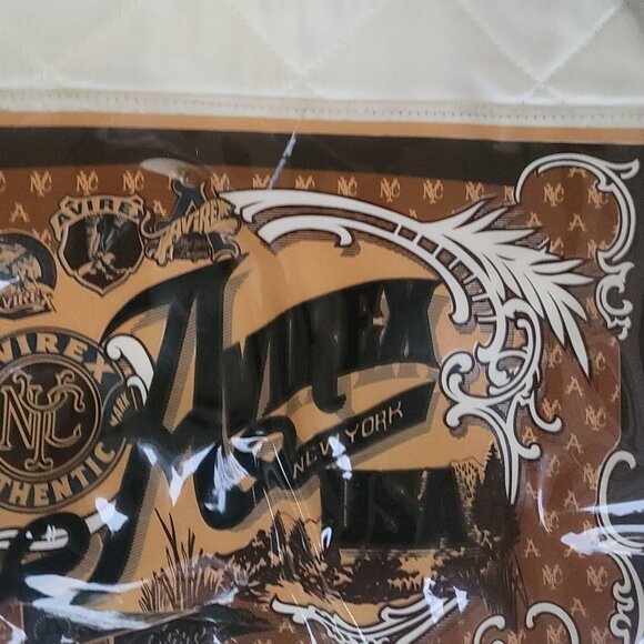 VINTAGE AVIREX New York leather Varsity Jacket Hip Hop 1990s US MEN'S Size 6XL - Picture 13 of 14